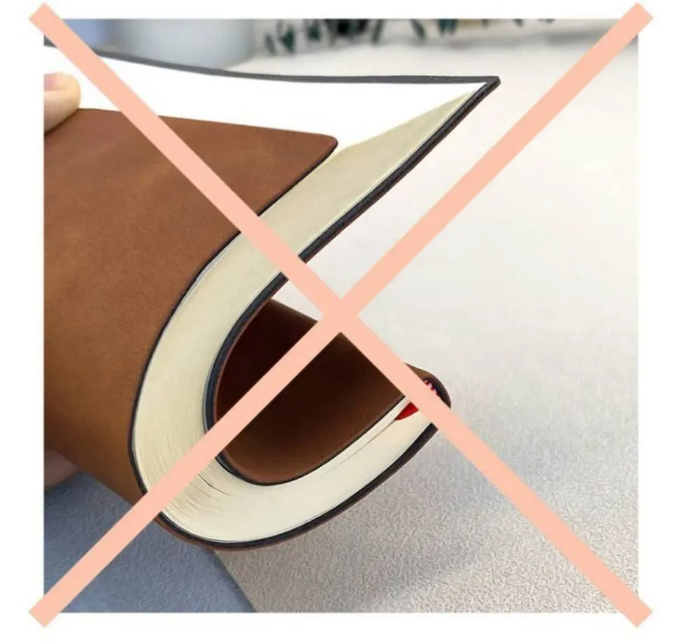 Notebook bend warning